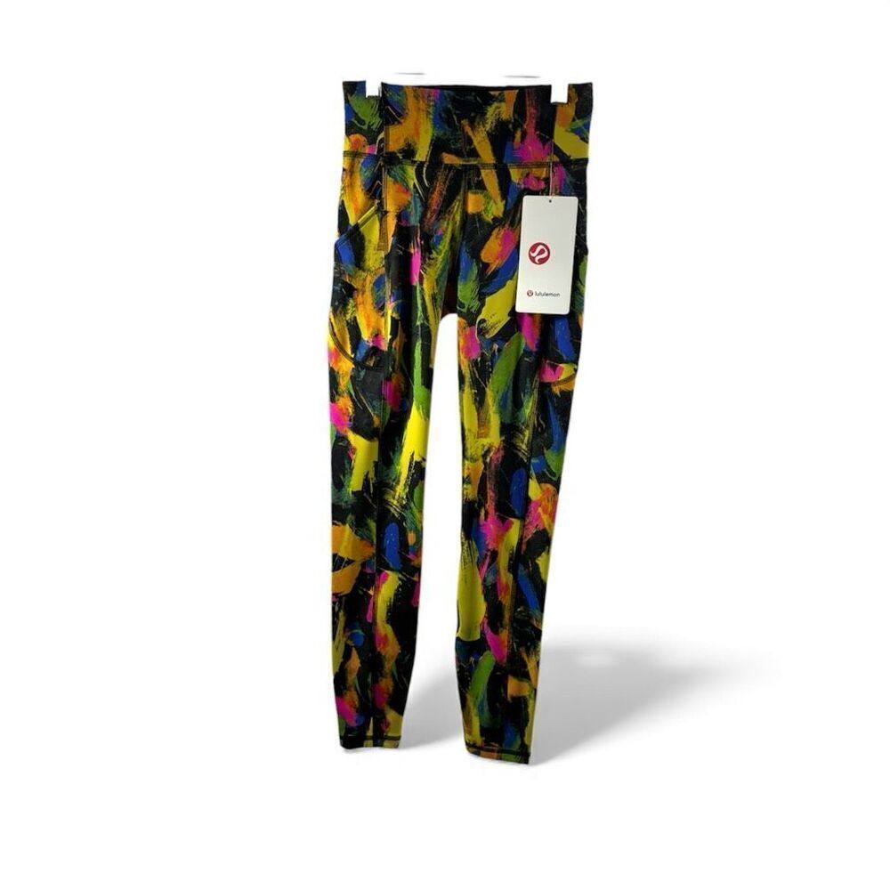 Lululemon NWT Invigorating High Rise Tight 25” in Rainbow Size 2